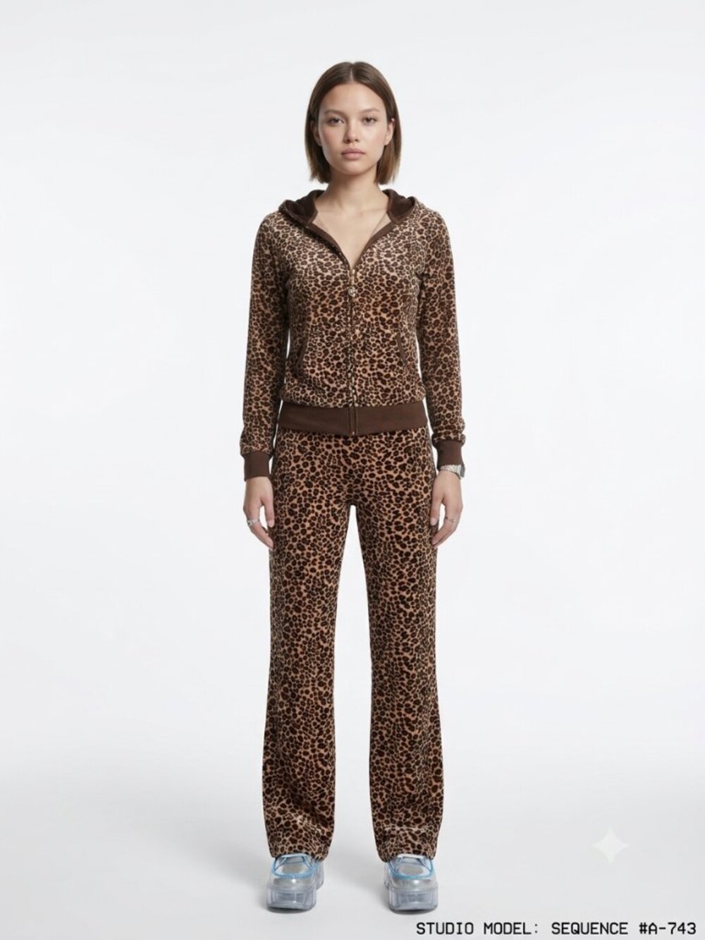 Arizona Jeans Track Suit GIRLS Leopard Y2K Retro Hooded L (14/16)
